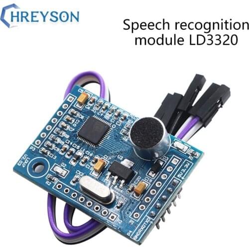 Speech recognition module LD3320 integrated with single-chip 16 IO ports Non-specific voice recognition Technical support LDV7