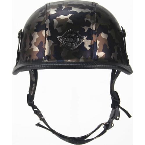 Unisex Half Face Motorcycle Helmets German Retro Vintage Helmet Chopper Cruiser Vespa Biker Helmets Bicycle Casque Moto