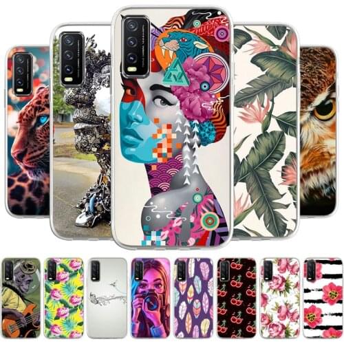 For Vivo Y20 Phone bags Cover Soft TPU Coque Capa