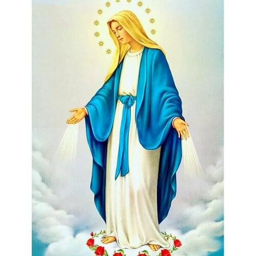 DIY Painting By Numbers Religion Oil Coloring By Numbers Maria 40x50cm Wall Art Canvas Picture Hand Painted Home Decoration