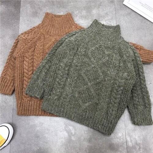 2019 new boys temperament wild wool high collar shirt baby Korean version of the wild bottoming shirt