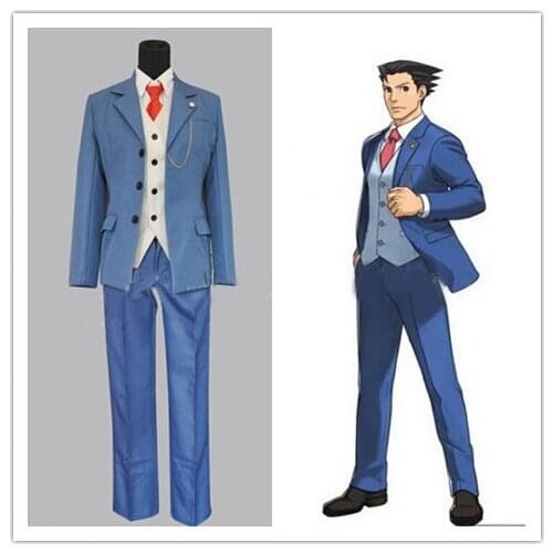 New KAce Attorney Phoenix Wright Naruhodo Ryuichi Naruhodou Ryuuichi Gyakuten Saiban Cosplay Costume