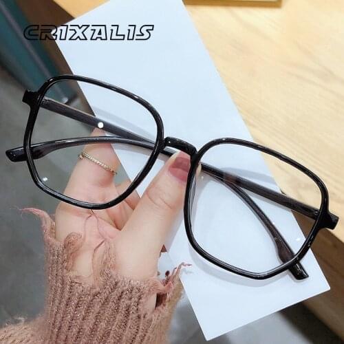 CRIXALIS Women Myopia Glasses With Diopters Minus Fashion Blue Light Blocking Glasses Computer Men Transparent Eyewear UV400