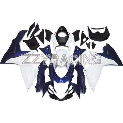 Full Motorcycle Fairings Kit for Suzuki GSXR600 GSXR750 K11 2011 2012 2013 2014 2015 2016 ABS Plastic Body Work White Dark Blue