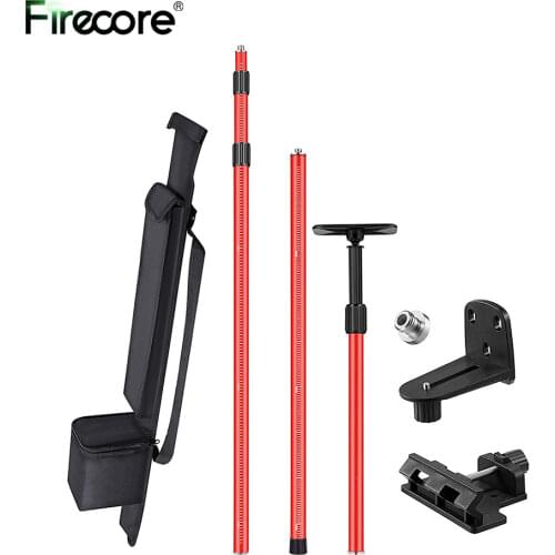 FIRECORE 4M Ceiling Bracket Telescopic Rod 5/8 and 1/4 Interface Extend Bracket for Laser Level(FLP400A)