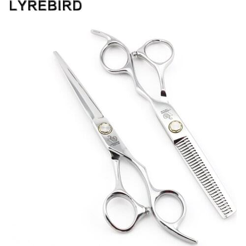 Professional barber scissors 6 INCH Hair scissors Bearing screw Sword blade Lyrebird HIGH CLASS Wholesale 5SETS/LOT NEW