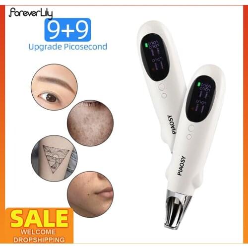9+9 Upgrade Laser Picosecond Pen Moles Tattoos Warts Remover Pen Spots Freckle Removal Rechargeable Washing Eyebrows Machine