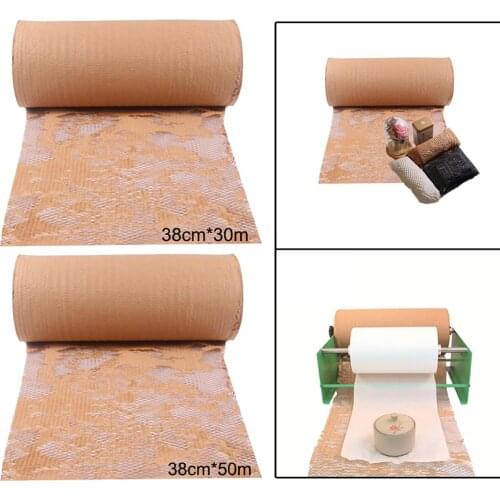 Kraft Paper Roll- Natural Recycled Honeycomb Cushioning Wrap for Packing, Wrapping, Craft, Postal, Shipping, Dunnage and Parcels
