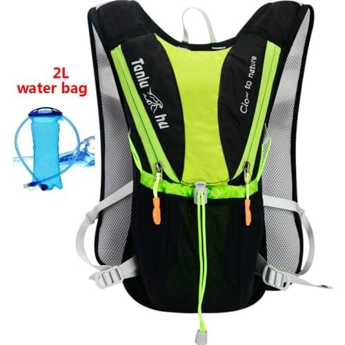 TANLUHU 10L nylon outdoor cross-country backpack super light close running shoulder bag marathon riding bag plus 2L water bag