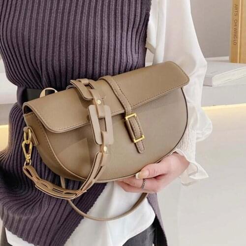 Saddle Bag Pu Leather Crossbody Bag For Women 2021 Fashion Sac A Main Female Shoulder Bag Female Handbags And Purses