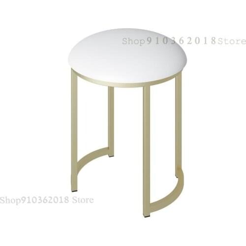 Nordic Light Luxury Ins Style Dressing Stool European Style Bedroom Light Luxury Makeup Stool Net Red Simple Modern Nail Round S