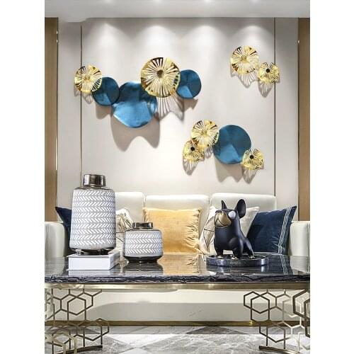 Modern Wrought Iron Wall Hanging Crafts Wall Decoration Pendant Livingroom Sofa Background Porch Wall Sticker Mural Ornament Art