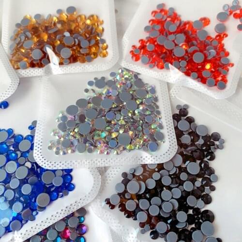Ss6-ss30 10grams Quality Flatback Crystal AB Hot Fix Rhinestones, Glass Strass Hotfix Iron On Rhinestones For Fabric garment