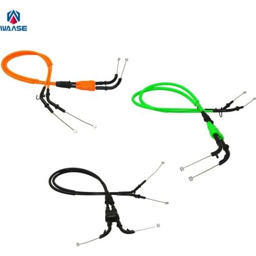 Waase 2pcs Motorcycle Throttle Cable Steel Wire For Kawasaki Ninja ZX-10R ZX10R 2011 2012 2013 2014 2015
