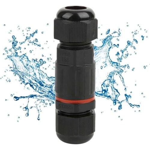 IP68 Waterproof Electrical Wire Cable Connector Straight Through 3 Core Wire Terminal Adapter Outdoor LED Light Connectors