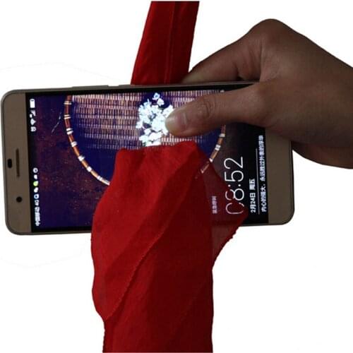 Magic Scarf Through Phone Close-up Tricks Magie Funny Silk Thru Phone Trick Toys For Magicians Gag Toys Party Prop Strick Toys