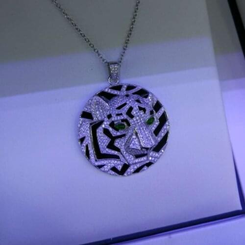 Xc467 Luxury Designer Fashion 925 Sterling Silver Jewelry zirconia Water panda shape cf