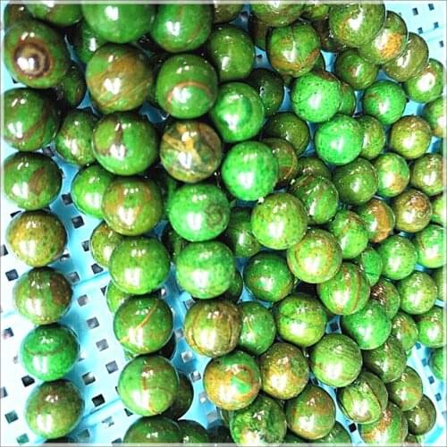 Green malachite semi precious stone round shape stone strings size 4mm 6mm 8mm 10mm 12mm charms beads accessories