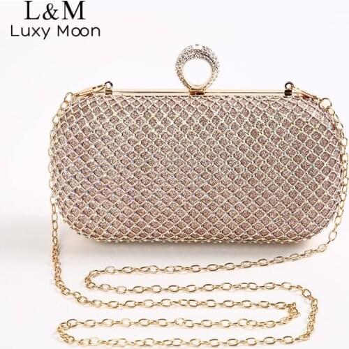 Women Diamond Clutch Bag Wedding Banquet Exquisite Luxury Designer Handbag Chain Shoulder Bag Party Small Purse Sac Femme X537H