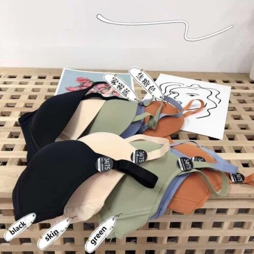 SP&CITY Summer Thin Breathable Adjustable Push Up Bras For Women Seamless Triangle Cup Gathering Cotton Bra Comfortable Brassier