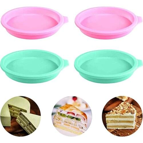 1PCS Silicone Layered Cake Round Shape Mold Kitchen Bakeware DIY Desserts Baking Mold Mousse Cake Moulds Baking Pan Tools