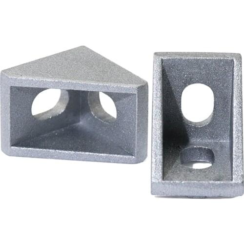 10 20 50 Pieces 1515 1720 2028 3030 Series Silver Slot 6/8mm Corner Angle L Brackets Connector Fasten connector