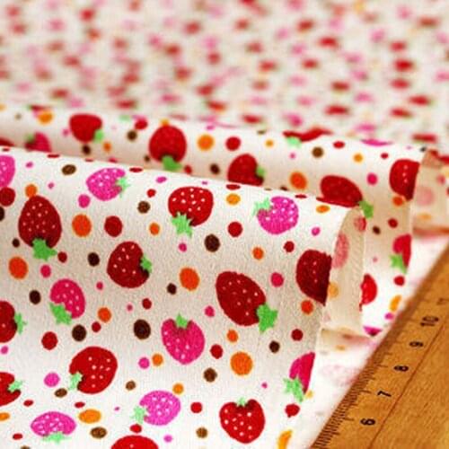 100x160cm Fresh Strawberry Full of Love Cotton Patchwork fabric for sewing 100% cotton material dress home Textiles Quilting