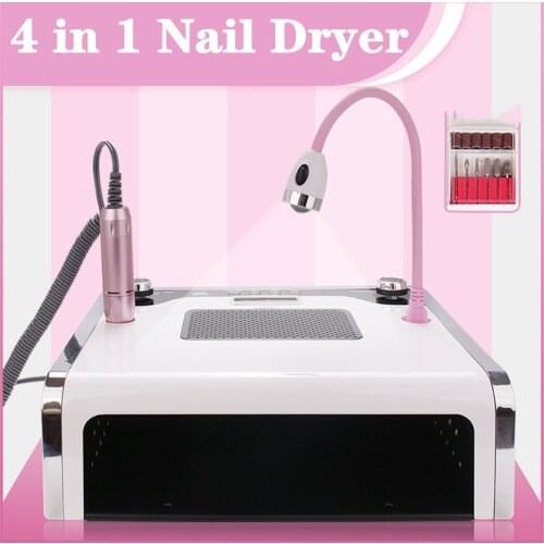 108W 4 In 1 UV Led Lamp Nail Manicure Vacuum Cleaner Nail Drill Manicure Lamp Nail Led Nail Dust Collector Manicure Machine