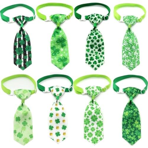 30/50 Pcs St. Patricks Day Pets Accessories Dogs Pets Bow Tie Necktie Green Puppy Dog Cat Bow Ties Adjustable Pet Dog Grooming