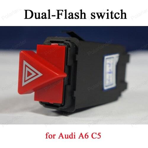 9 pin Warning light Dual Flash Switch Button Emergency Lamp switch for A-udi A6 C5 4B0 941 509 c