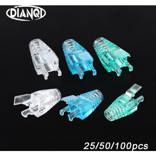 RJ-45 CAT6 CAT5e Adapter Cap Ethernet Network Cable Connector Plugs RJ45 Caps Cat 5 CAT6 protective sleeve multicolour
