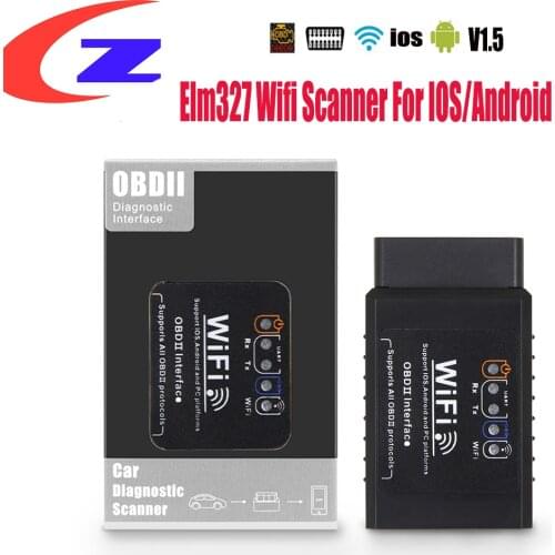 ELM 327 V1.5 OBD2 elm327 Wifi Scanner For IOS/Android elm327 wifi OBD OBD 2 Auto Car Diagnostic Tool ELM327 V1.5 WI-FI Scaner