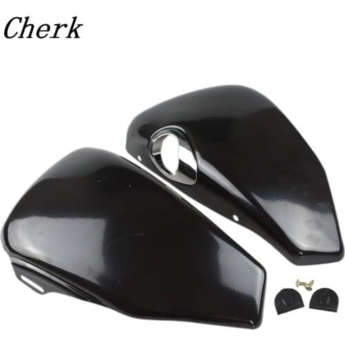 Black Motorcycle Side Oil Tank Battery Cover Covers For Harley Sportster Nightster XL Iron 883 1200 48 72 04-13