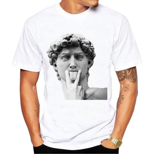 Michelangelo Hands T-shirt Mens Summer model Short Sleeve T Shirt for male comfortable top tees