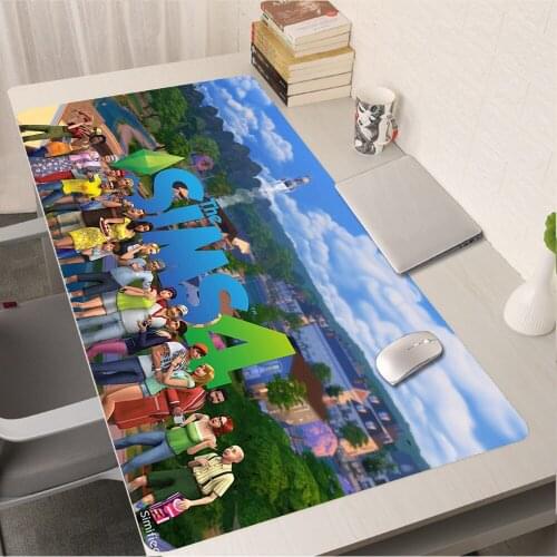 The Sims 4 Mouse Gamer Desk Mausepad PC Gamer Cabinet Gaming Accessories Large Mouse Pad Anime Rug Varmilo Mice Keyboards Office