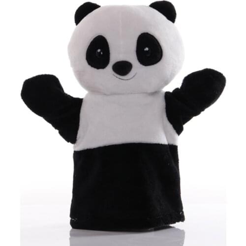 1pcs 25cm Hand Puppet Panda Animal Plush Toys Baby Educational Hand Puppets Story Pretend Playing Dolls for Kids Children Gifts