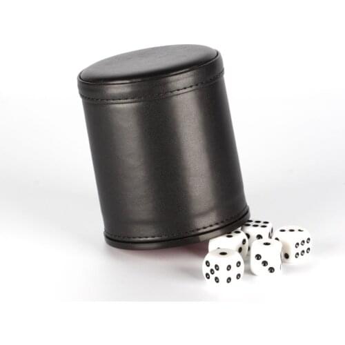 Foreign Trade New PU Leather Flannel Mute Dice Cup Home Drinking Party Bar Game Supplies