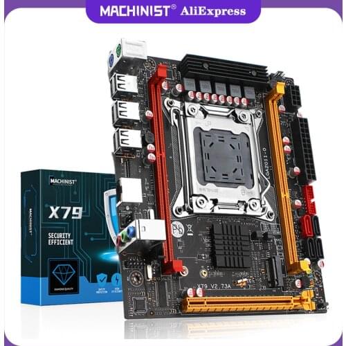 X79 motherboard LGA 2011 support DDR3 REG ECC/NON-ECC memory and Intel i7 Xeon E5 v1 v2 processor M.2 NVME NGFF SATA X79 V2.73A