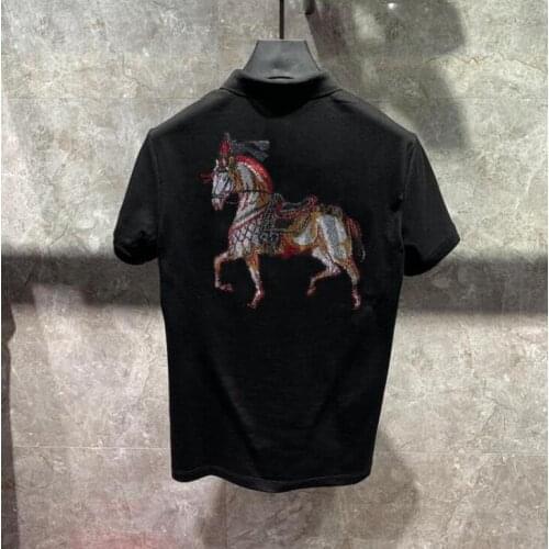 Summer 2021 Brand Mens polo shirts Diamond stone Casual shirt Street Casual