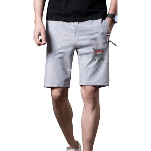 Man Casual Beach Shorts Plus Size Bermuda Rose and Flower Print Elastic Drawstring Summer Fashion Brand Jogging Sweatpants