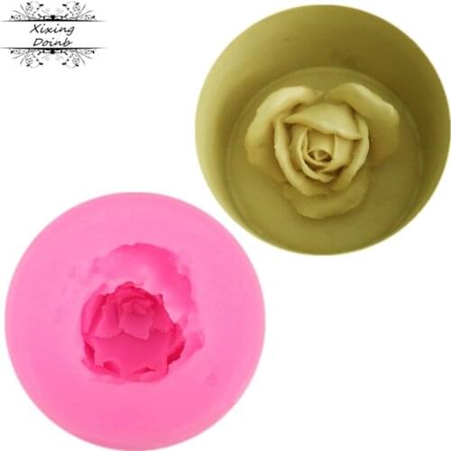 1Pcs 3D flower shape silicone soft candy mold cake decorating tool candy chocolate soap mold