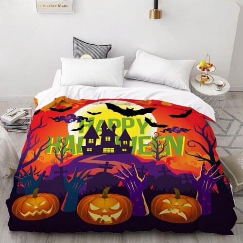 3D Cartoon Duvet Cover for Kids/baby/children/boys,Comforter/Quilt/Blanket case Bedding 220x240/200x200 Happy Halloween