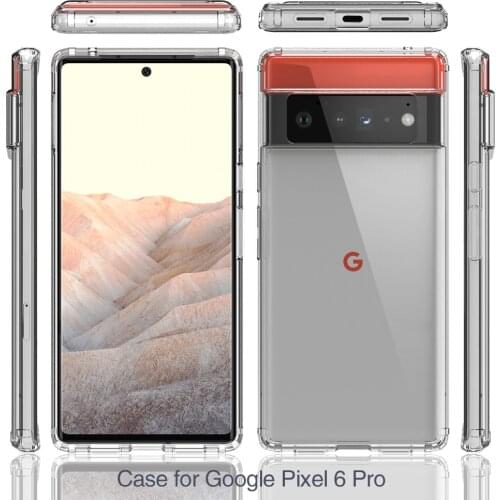 For Google pixel 6/6 Pro/5a 4a 4g 5g Shockproof TPU+acrylic Back Case Clear transparent anti-scratched Cover