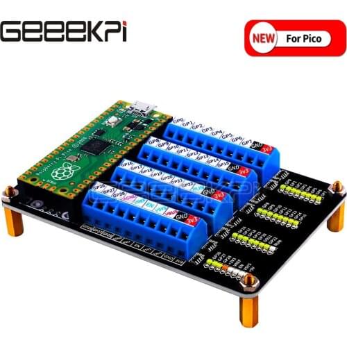 Raspberry Pi Pico GPIO Screw Terminal Hat Pico Expansion Board 40pin Copper Pillar Nut Screw Driver for Programming Connection