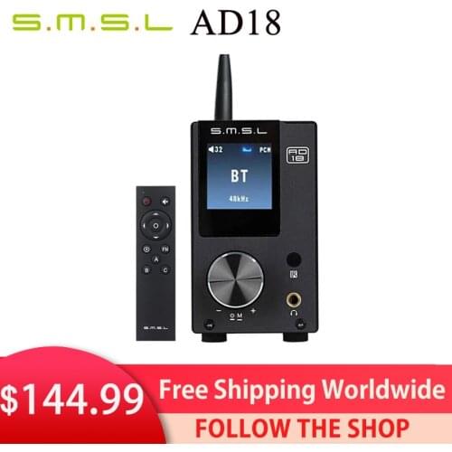 SMSL AD18 80W2 Bluetooth 4.2 HIFI USB DSP Digital Decoding Power Amplifier