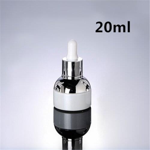 100 x 20ml White Dropper Bottle Drop volume , Glass dropper Bottles 20ml , White Decorative Dropper Bottle For Essential Oils