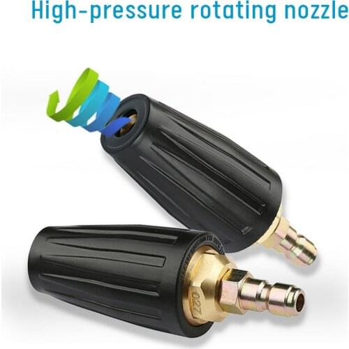 360 Degree Rotating Dirt Blaster Turbo Nozzle with 1/4"Quick Release Plug Connector for High Pressure Washer Car Cleaner Machine