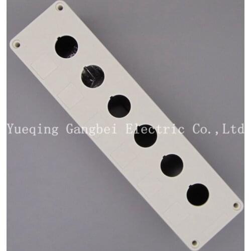 XAL-B6CPushbutton 6 Switch Control Station Protector Box Black & White 6 Holes XALB6C