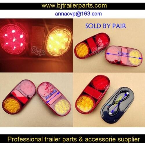 CVP Truck Trailer Tail LED Lights Lamp Pair Boat Waterproof Submersible 12V RV Parts (2PCS/1LOT) Camper Caravan Accessories