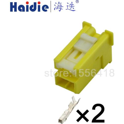 2sets 2pin Auto sealed plug wiring cable electrical unsealed connector 7283-5522-70